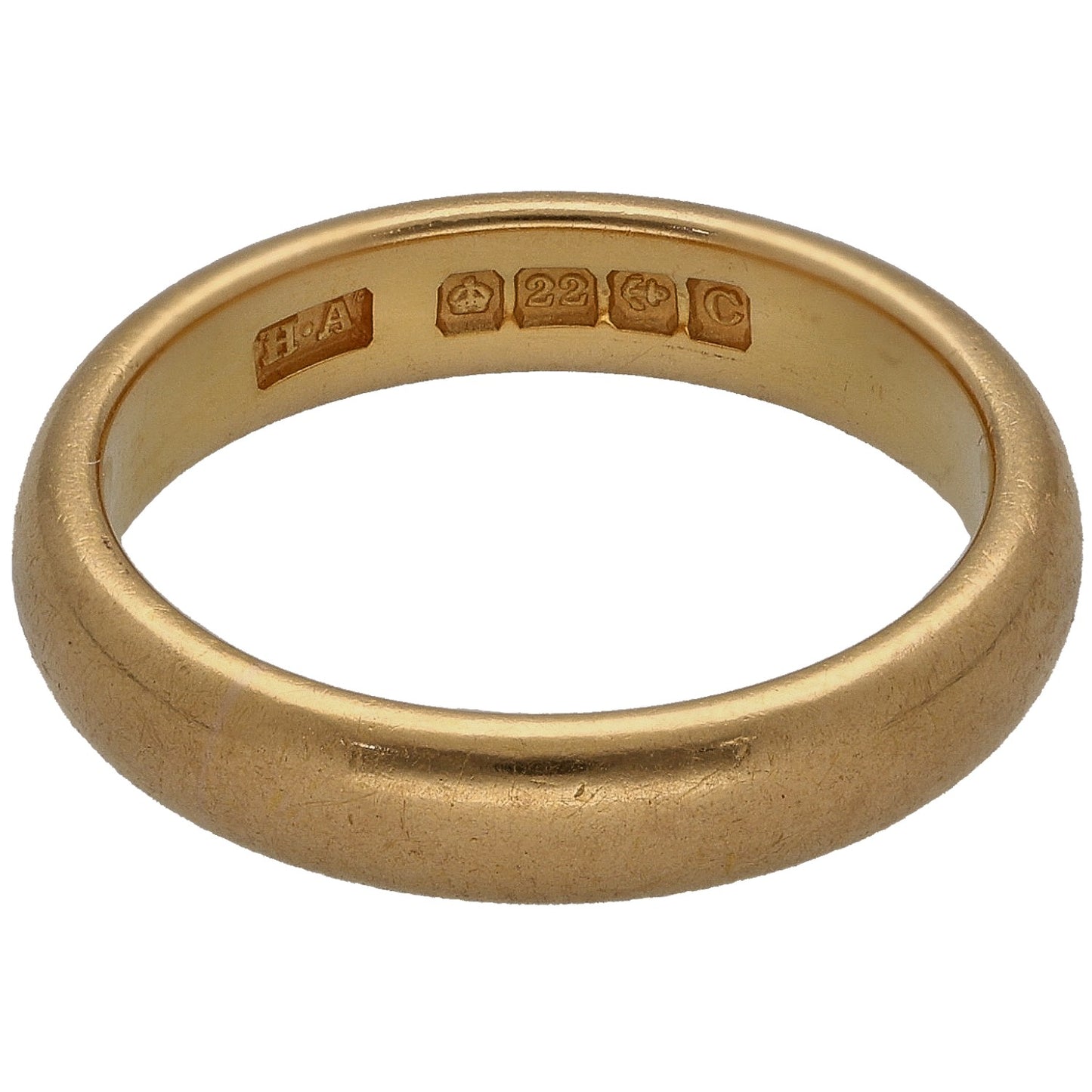 22ct Gold Plain Wedding Ring Size L