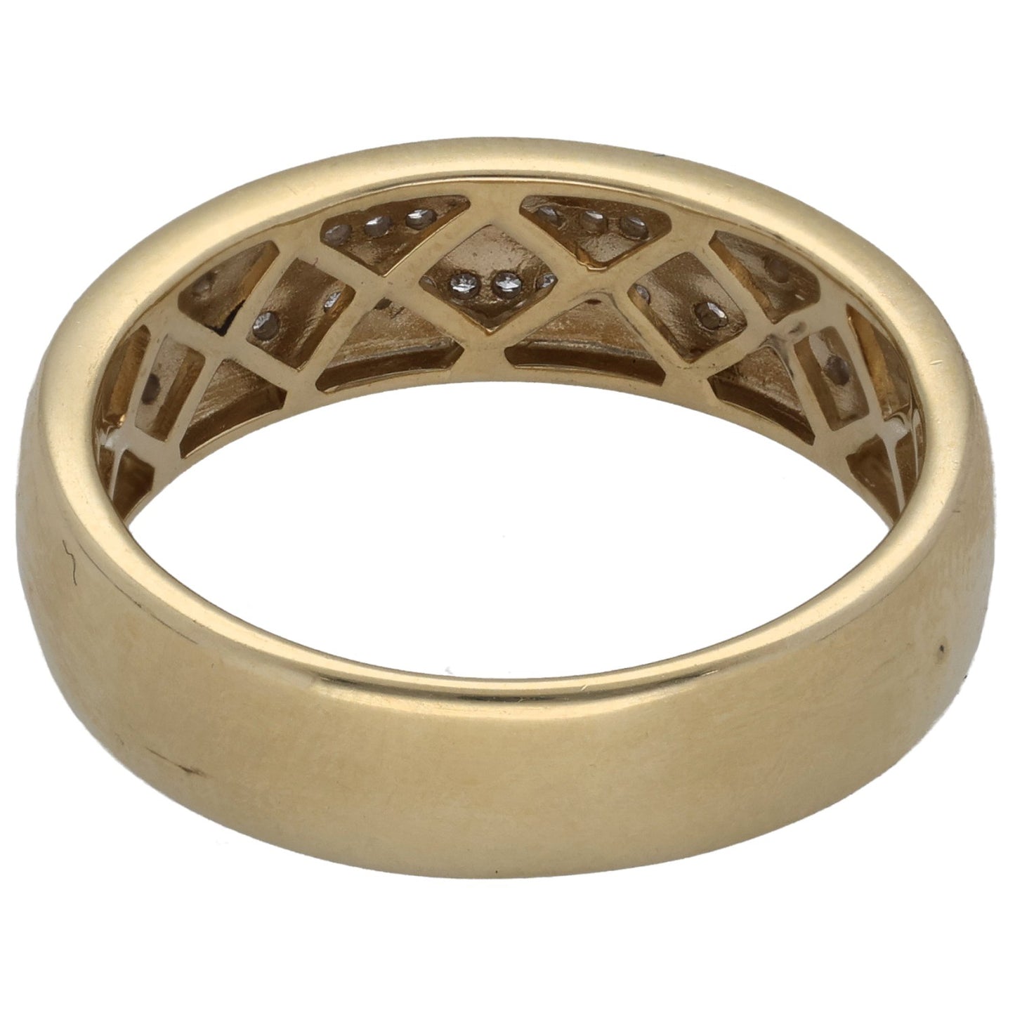 9ct Gold 0.14ct Diamond Alternative Ring Size T
