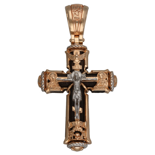 14ct Bicolour Gold Crucifix Pendant