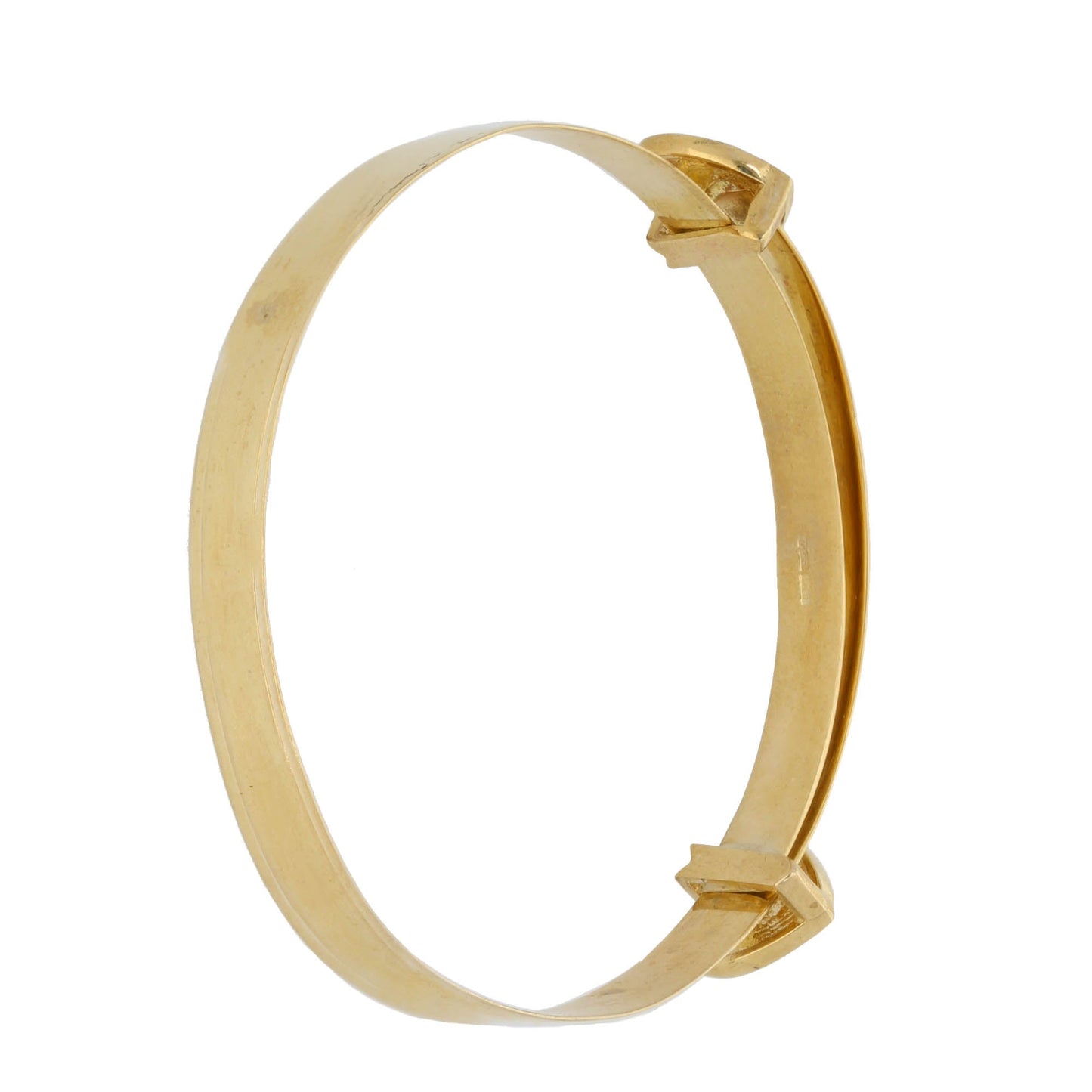 9ct Gold Double Heart Expandable Baby/Kid's Bangle