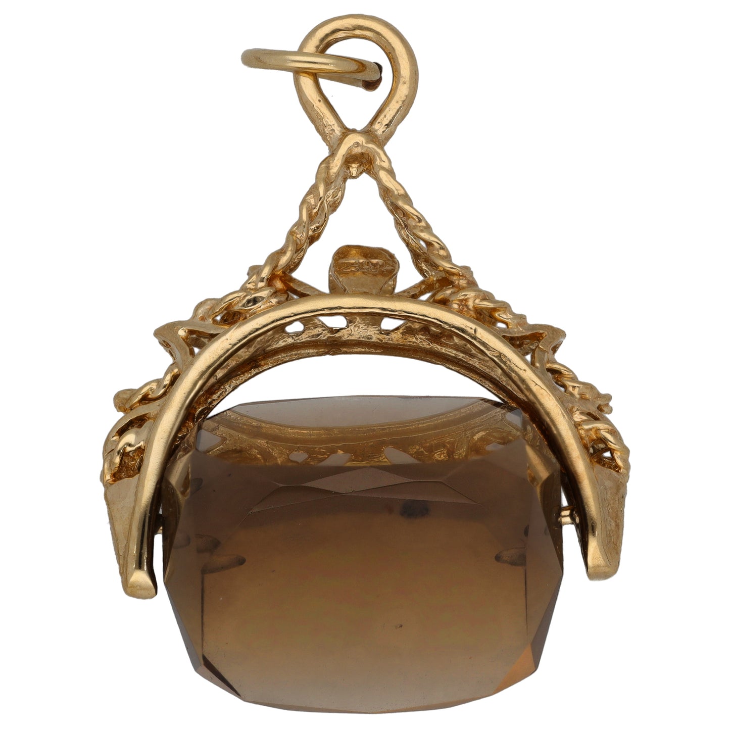 9ct Gold Smoky Quartz Single Stone Pendant