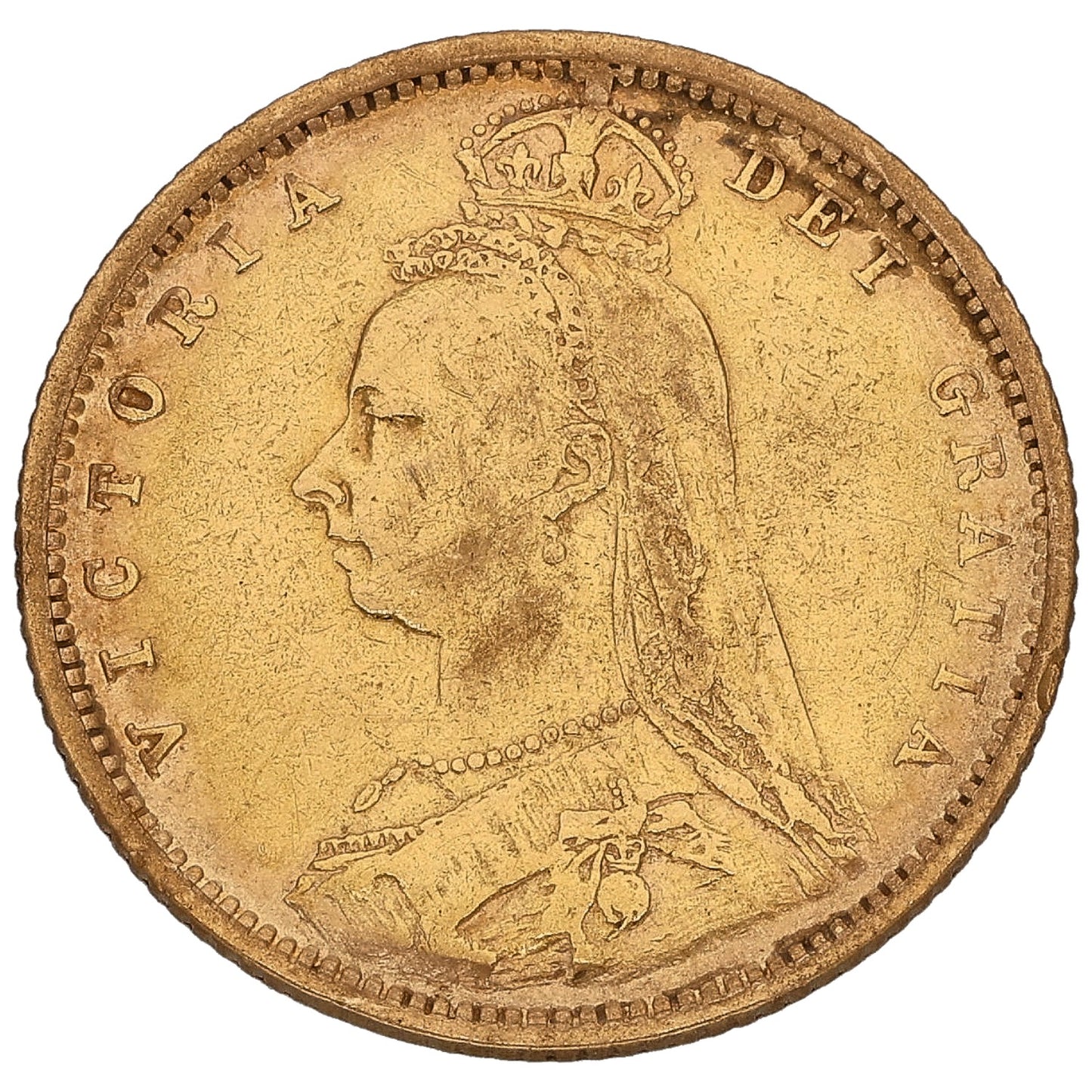 22ct Gold Queen Victoria Half Sovereign Coin 1892