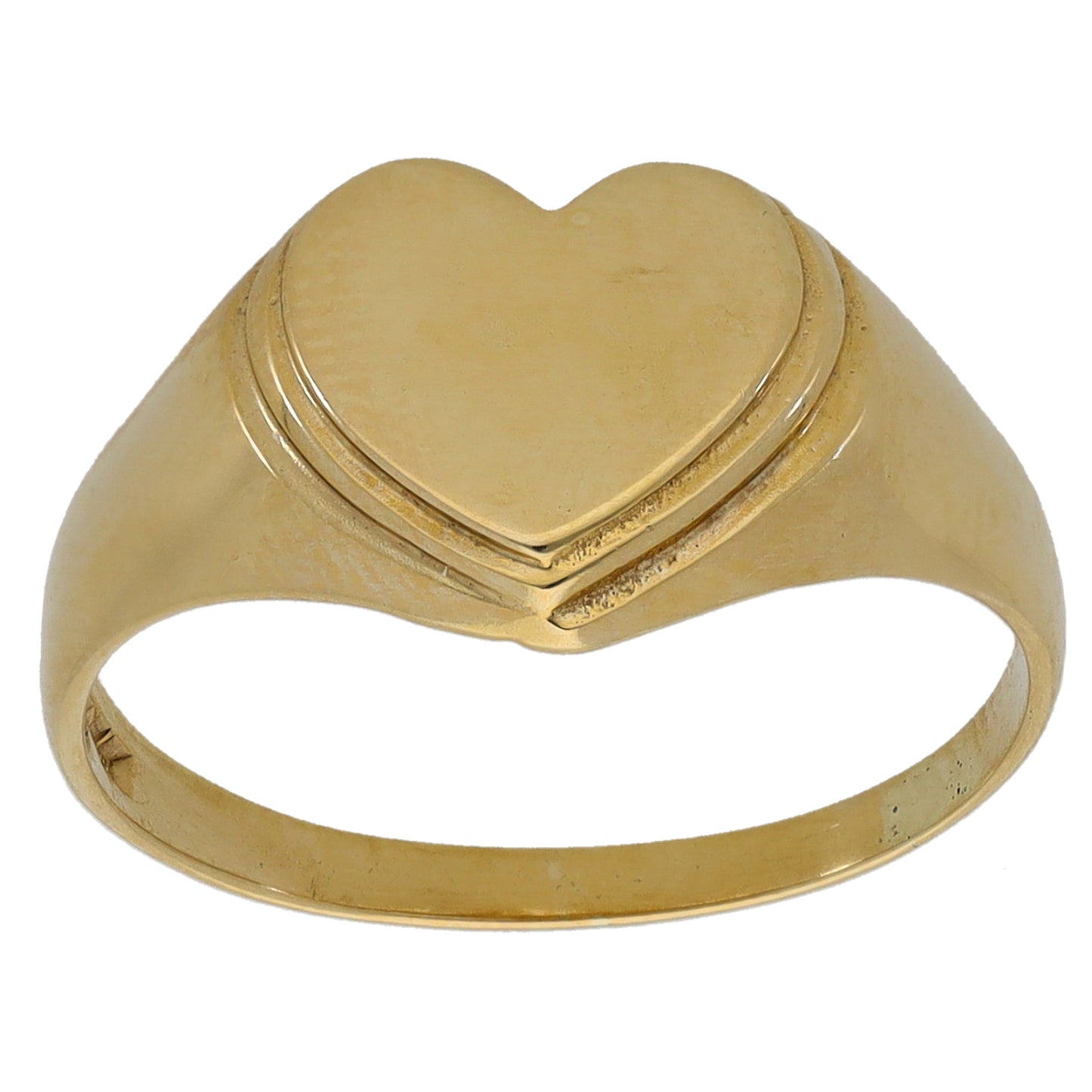 9ct Gold Plain Signet Ring Size O