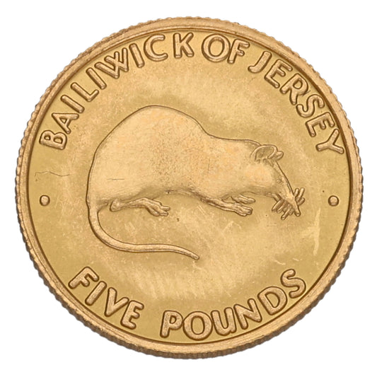22ct Gold Queen Elizabeth II Silver Wedding Five Pounds Coin 1972
