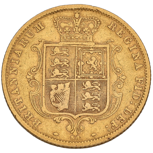 22ct Gold Queen Victoria Half Sovereign Coin 1876
