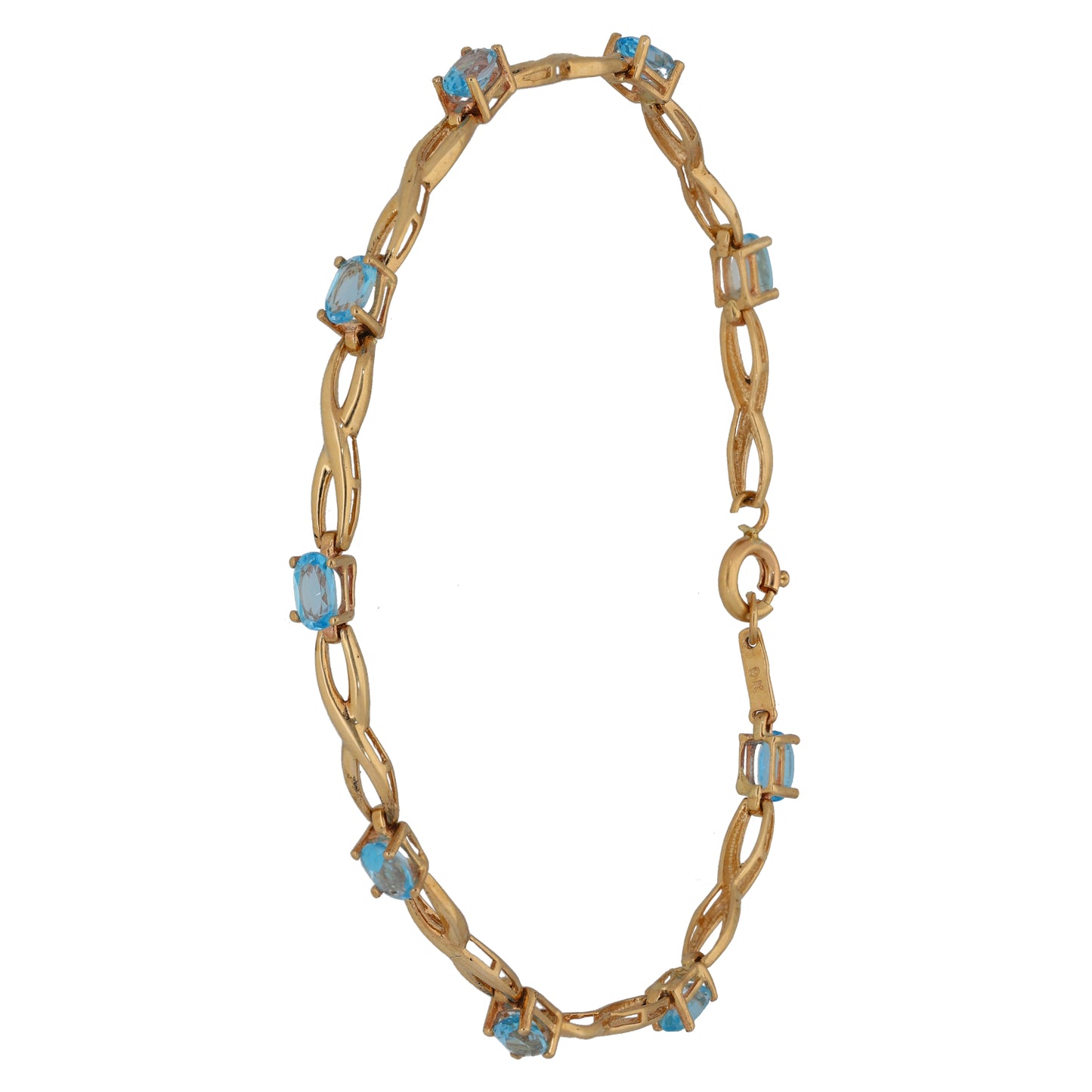 9ct Gold Topaz Line/Tennis Bracelet