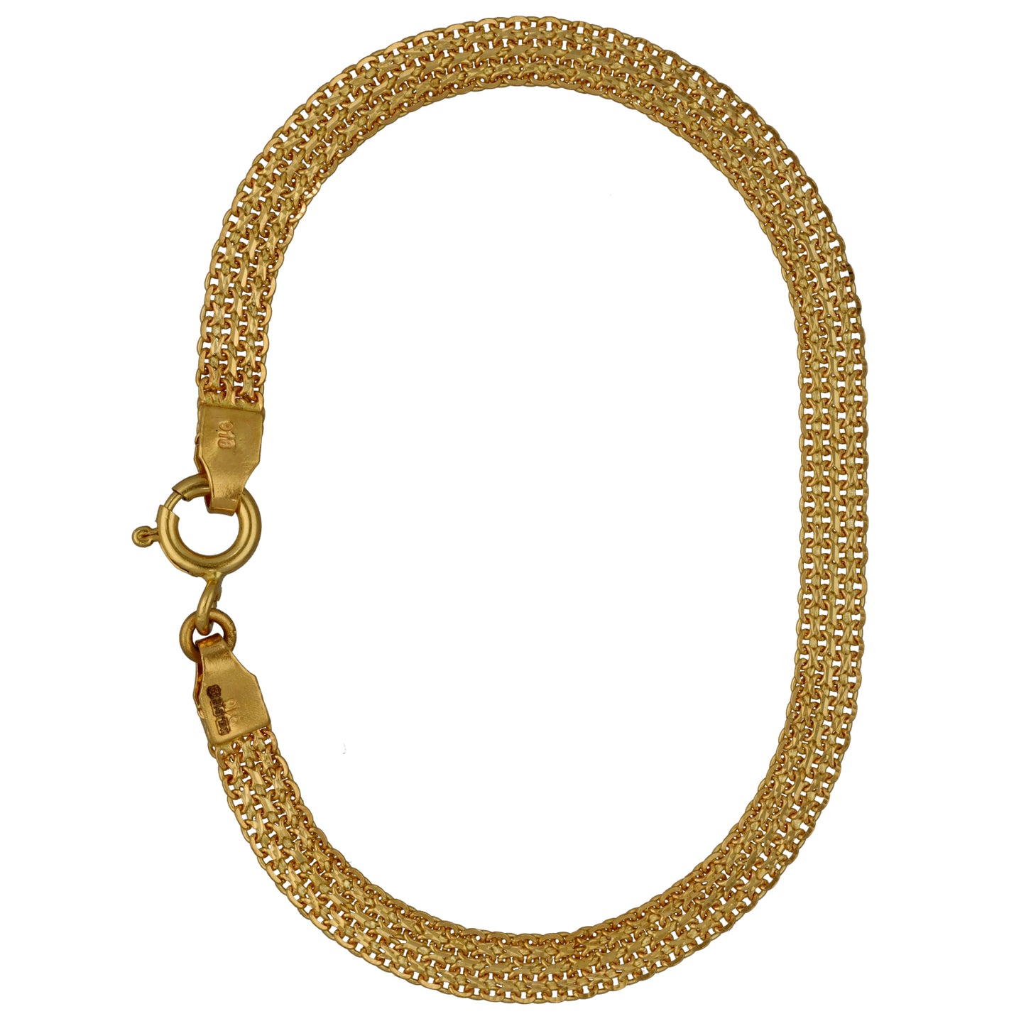 New 22ct Gold Flat Bracelet