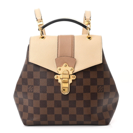 Louis Vuitton Clapton Backpack Damier Ebene Coated Canvas Bag - Brown & Cream