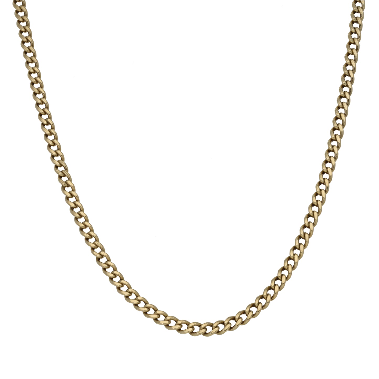 9ct Gold Curb Chain 18"