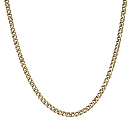 9ct Gold Curb Chain 18"