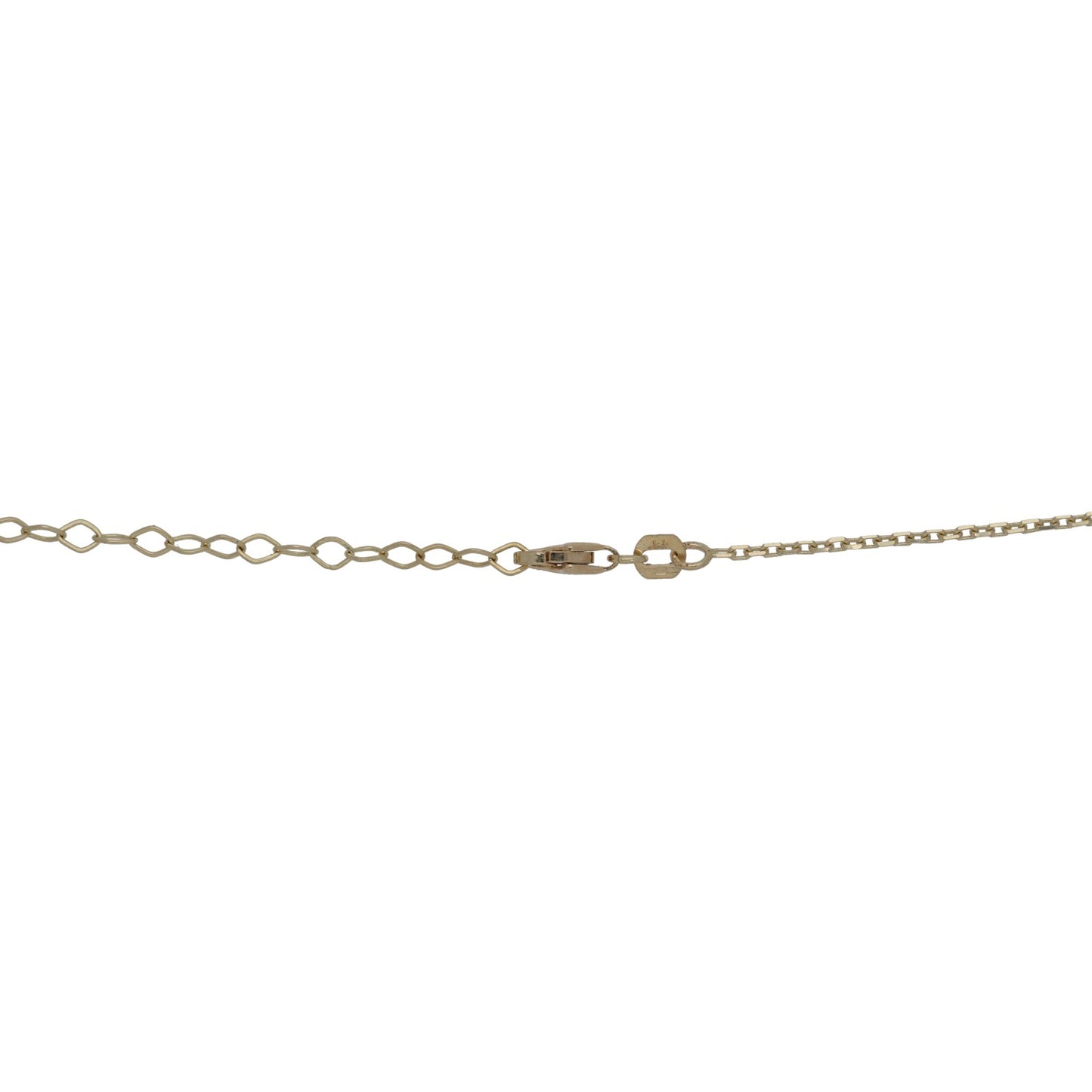 New 9ct Gold Onyx Clover Necklace 20"