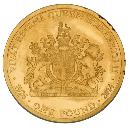 22ct Gold Queen Elizabeth II One Pound Coin 2014