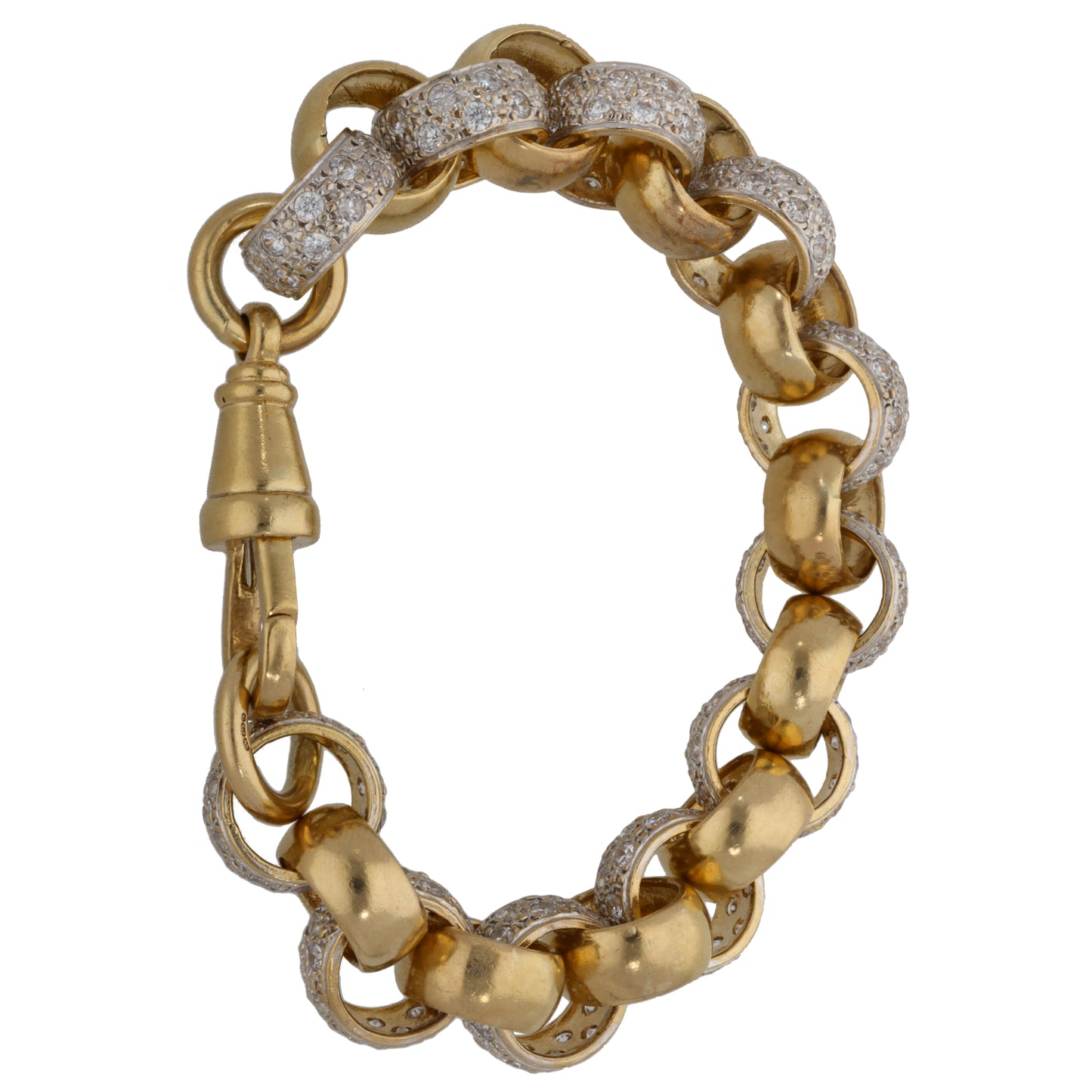 9ct Gold Cubic Zirconia Belcher Bracelet