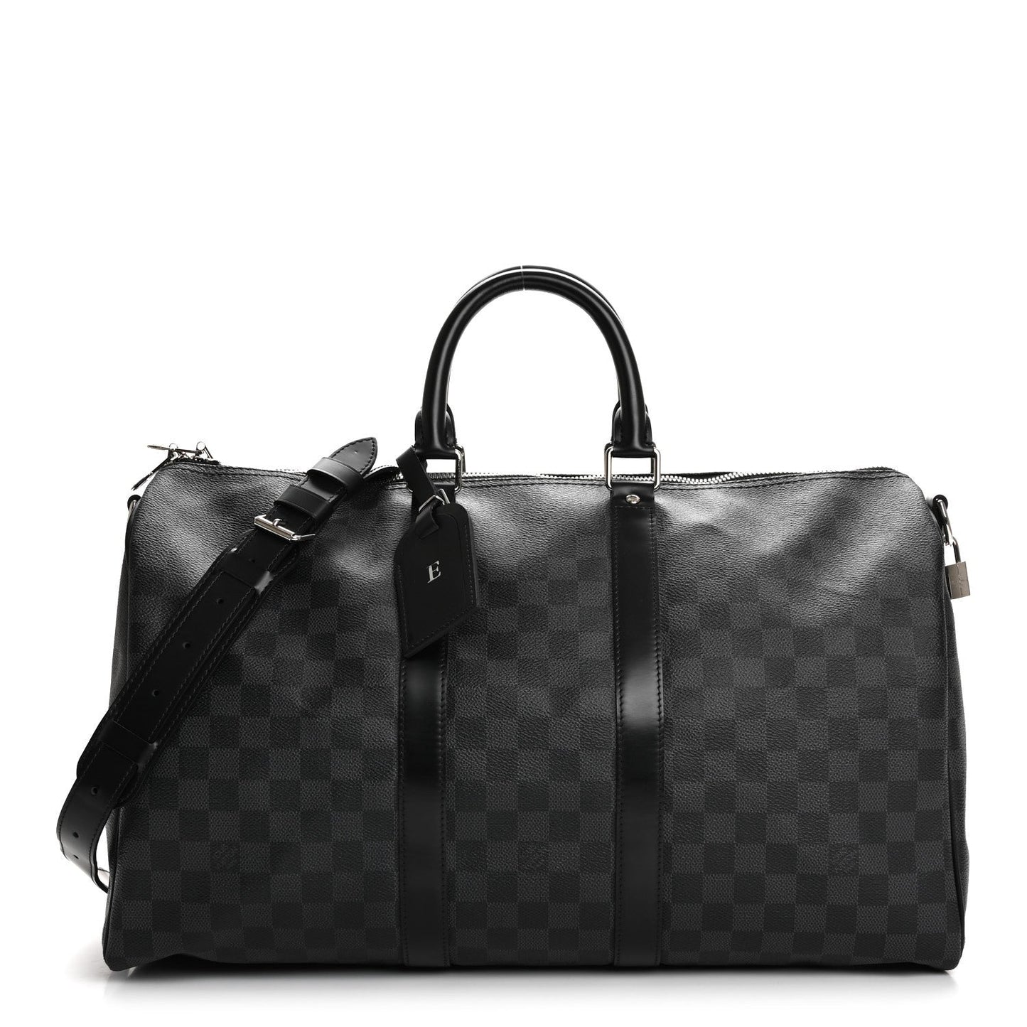 Louis Vuitton Keepall Bandoulière 45 Damier Graphite Coated Canvas Bag - Black
