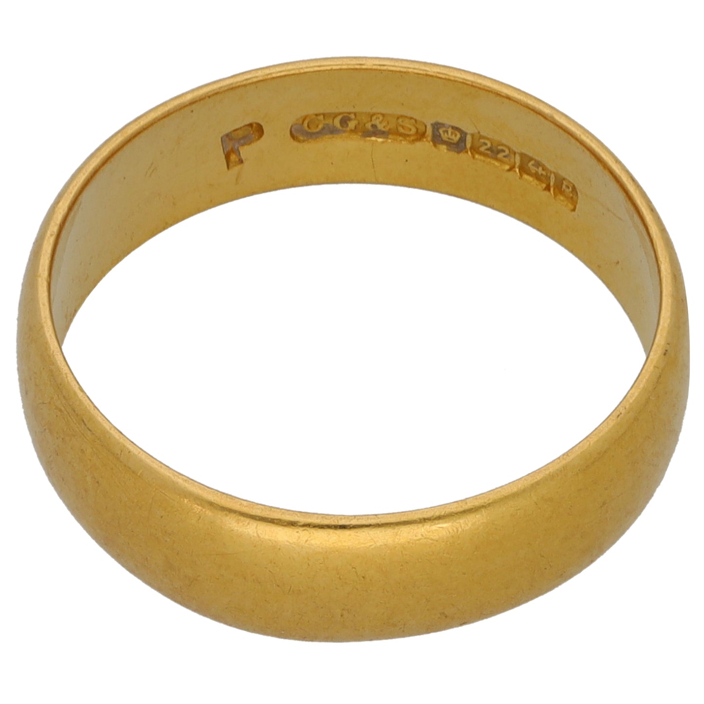 22ct Gold Plain Wedding Ring Size O