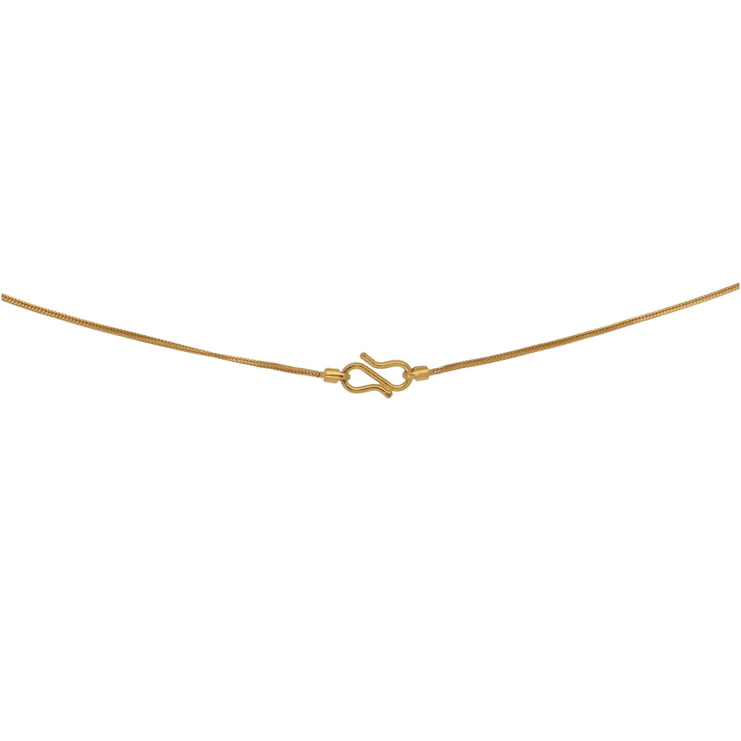 New 22ct Gold Bead Dangle Necklace 18"