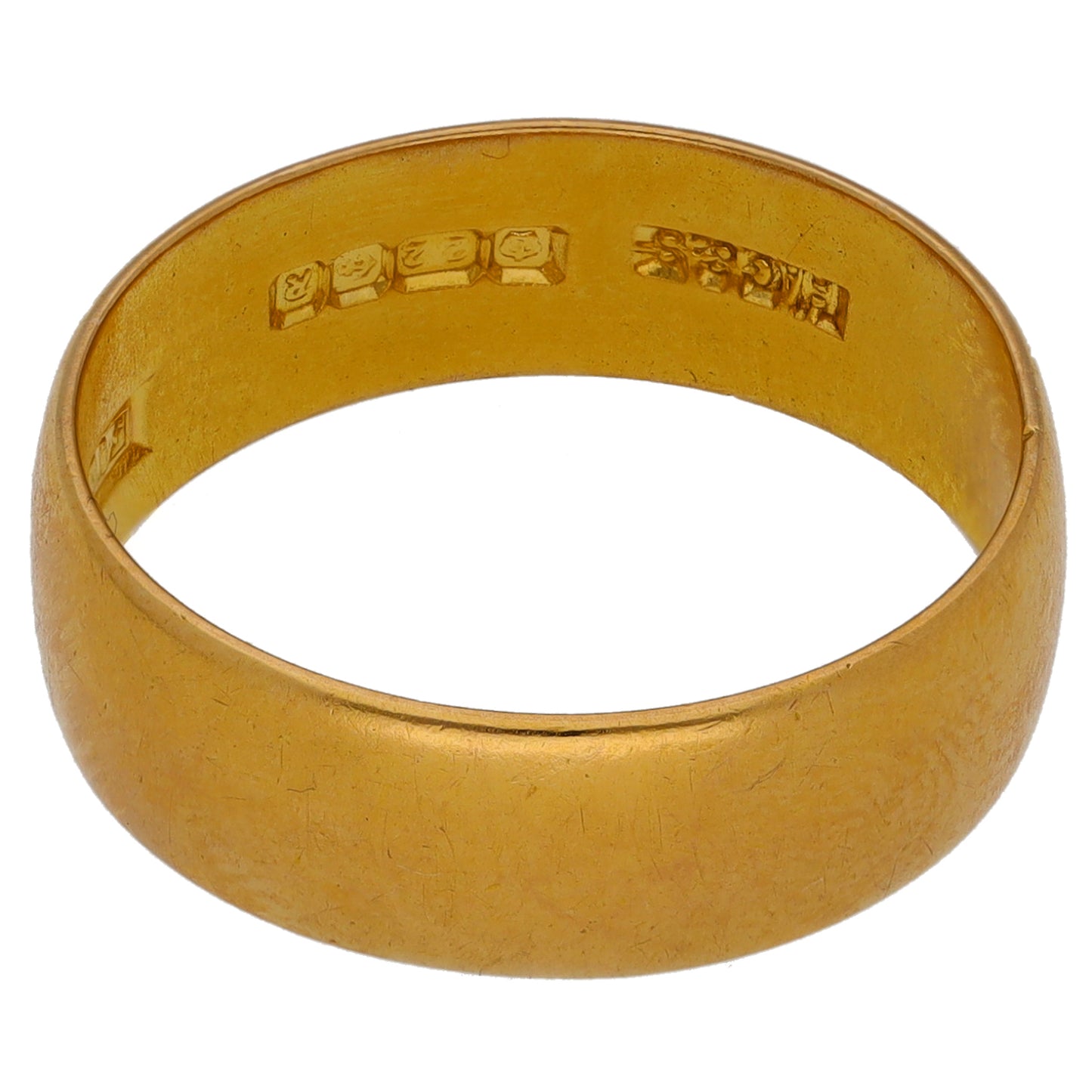 22ct Gold Plain Wedding Ring Size Q