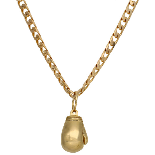 9ct Gold Boxing Glove Pendant With Chain