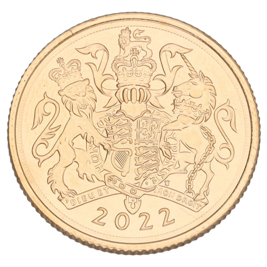 22ct Gold Queen Elizabeth II Full Sovereign Coin 2022