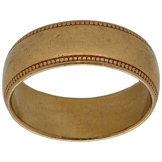 22ct Gold Plain Wedding Ring Size K