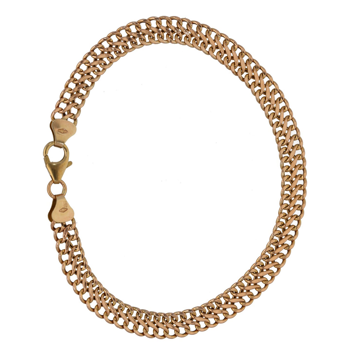 9ct Gold Double Curb Bracelet