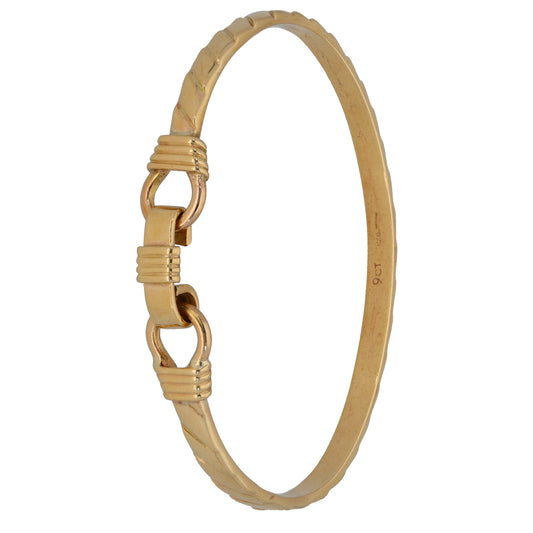 9ct Gold Hinged/Clasp Bangle