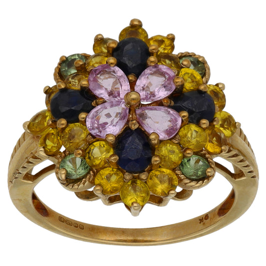 9ct Gold Sapphire Dress/Cocktail Ring Size N