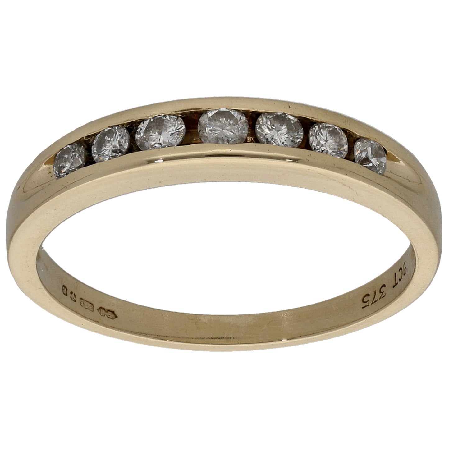 9ct Gold 0.14ct Diamond Eternity Ring Size M