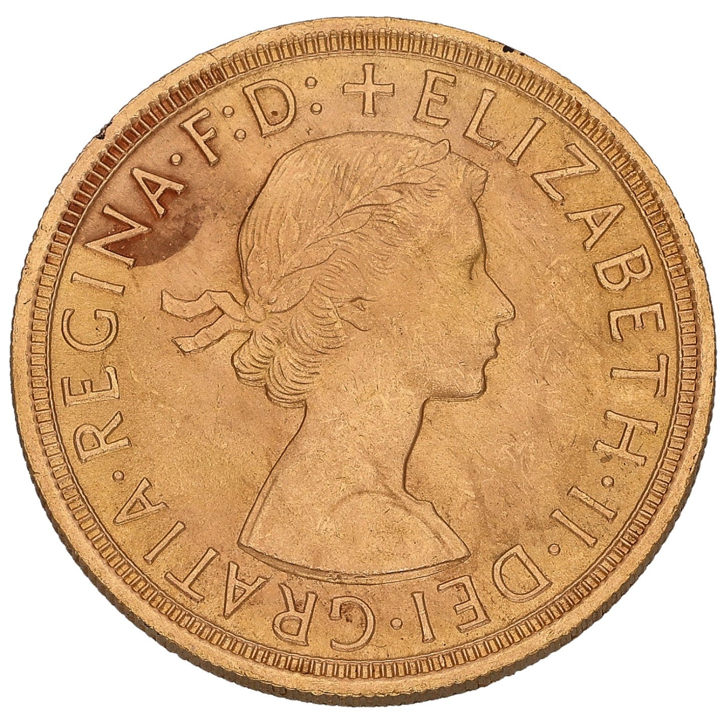 22ct Gold Queen Elizabeth II Full Sovereign Coin 1957