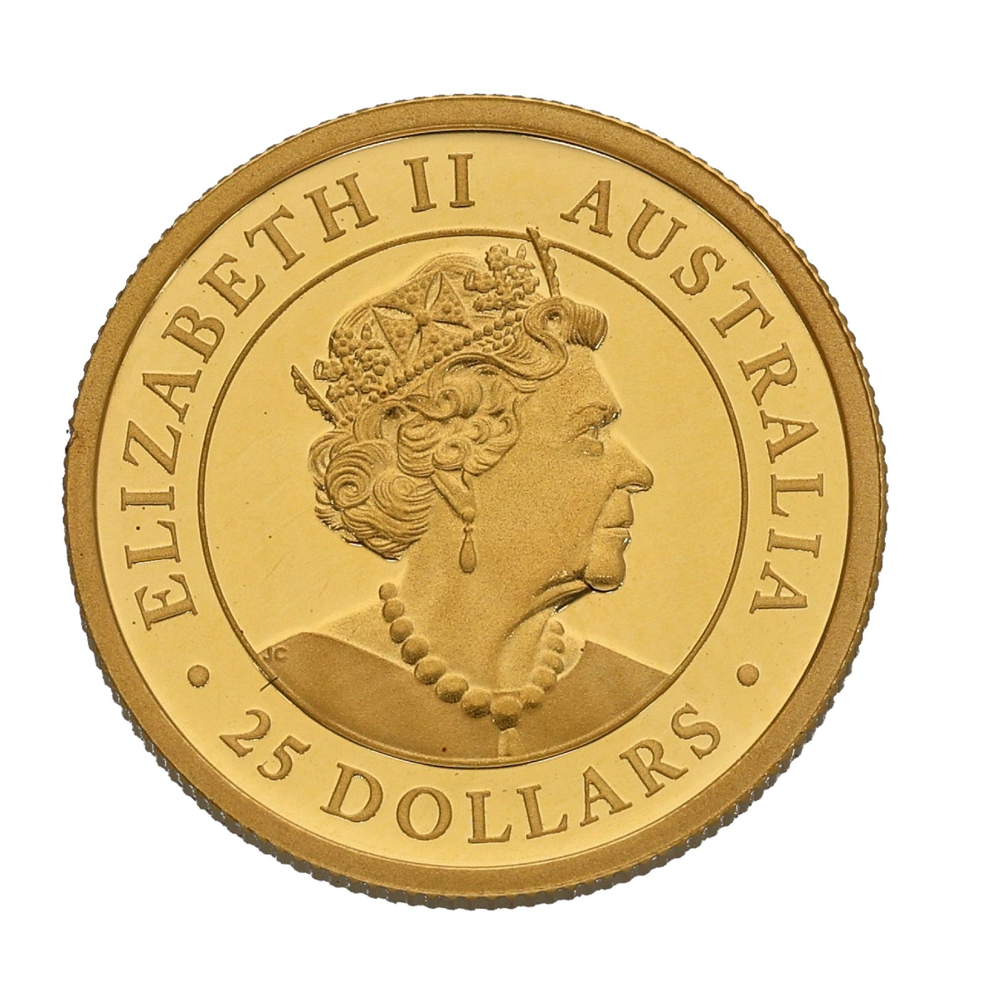 24ct Gold Queen Elizabeth II 1/4oz Australian Kookaburra Gold Coin 2022