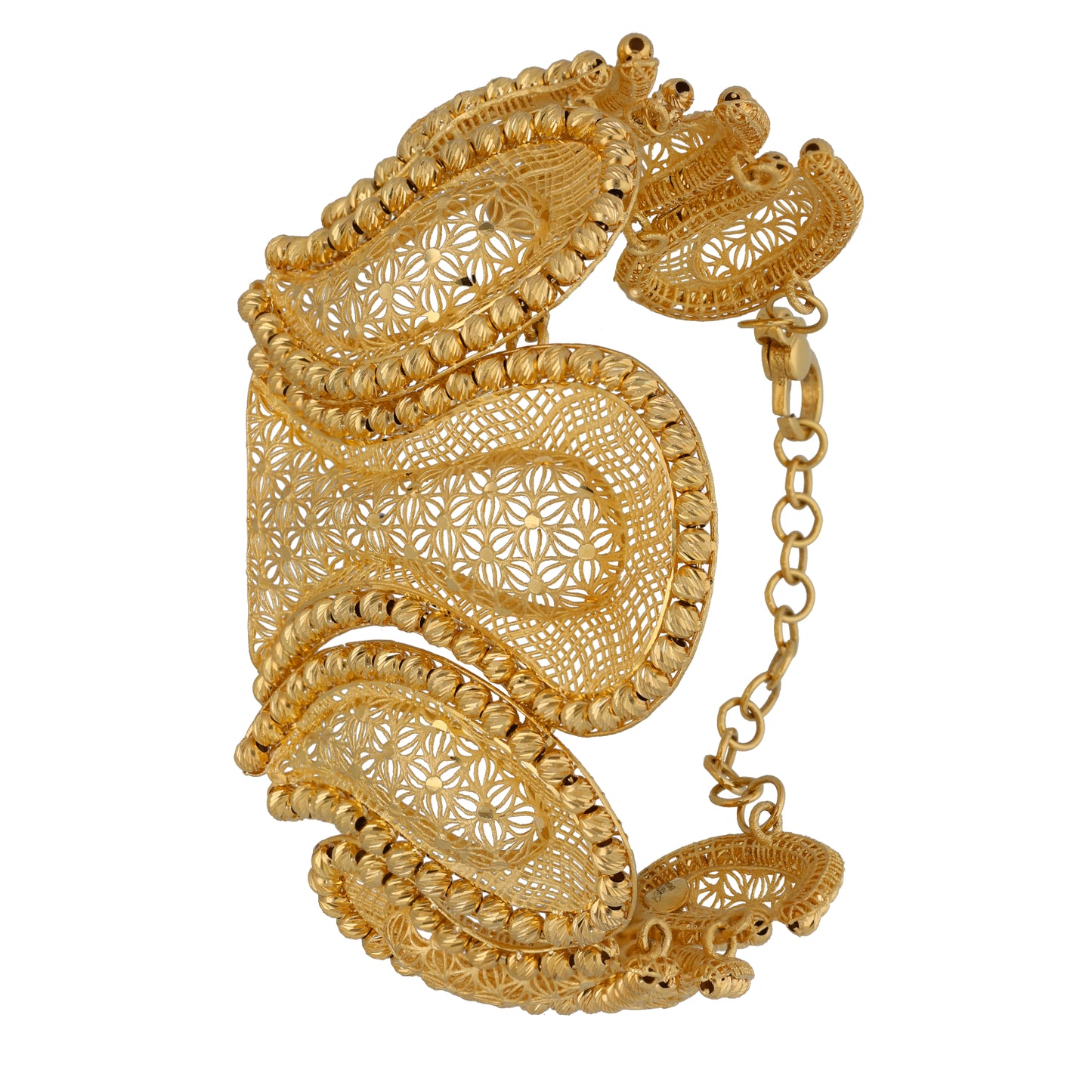 18ct Gold Fancy Necklace, Bracelet, Ring & Earring Jewellery Set