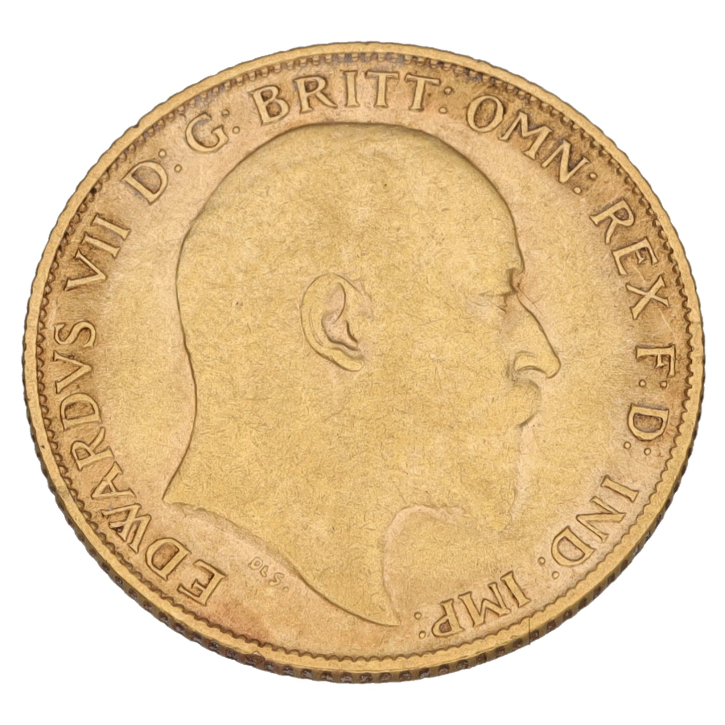 22ct Gold King Edward VII Half Sovereign Coin 1908