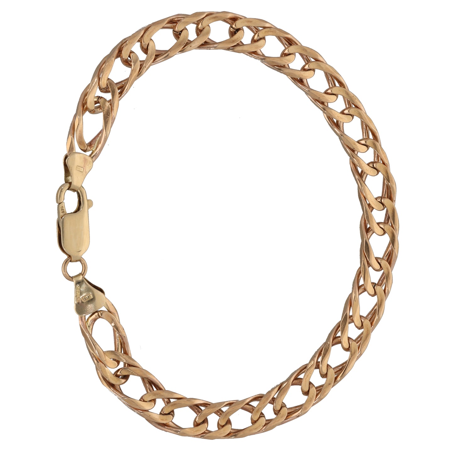 9ct Gold Double Curb Bracelet