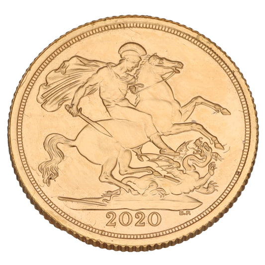 22ct Gold Queen Elizabeth II Full Sovereign Coin 2020