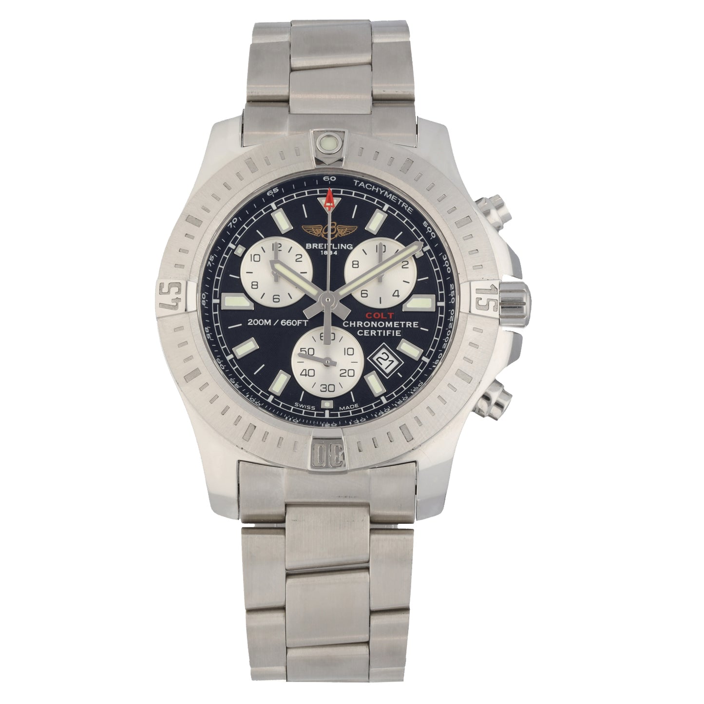 Breitling Colt Chronograph II A73388 44mm Stainless Steel Watch