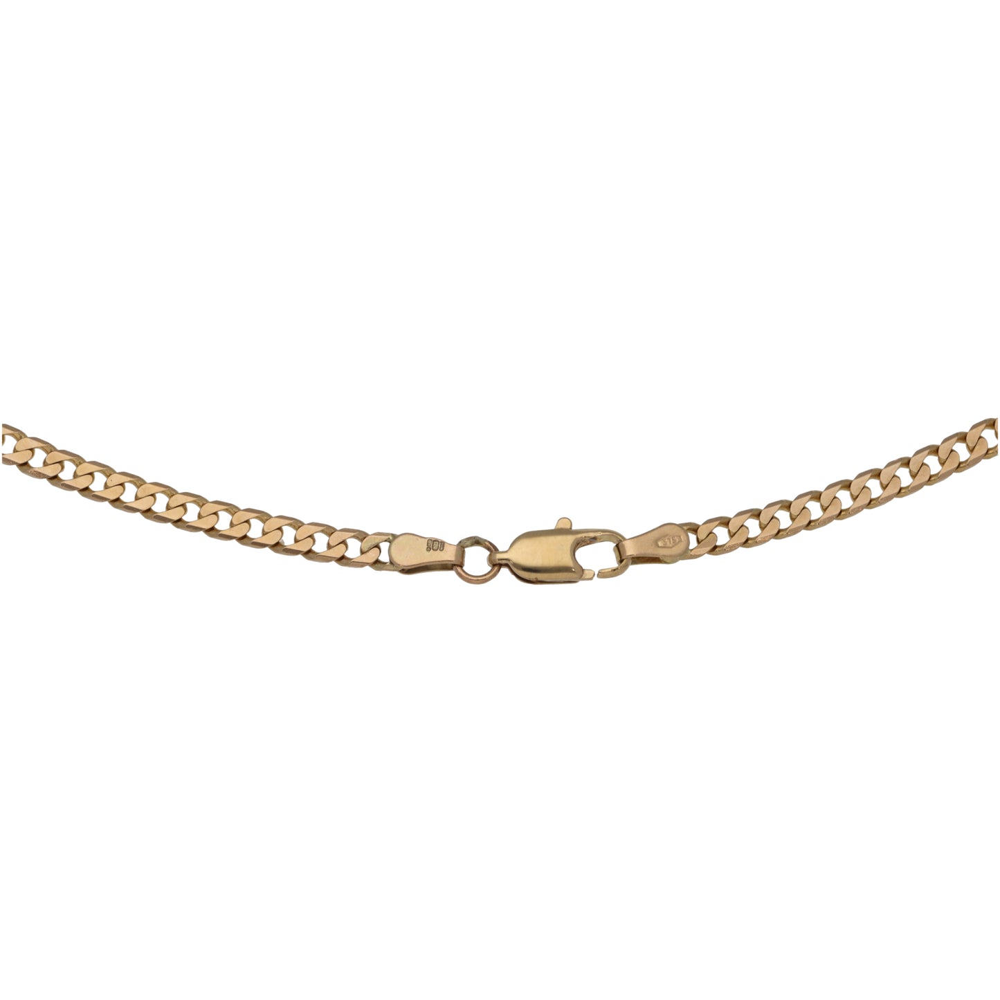 9ct Gold Curb Chain 18"