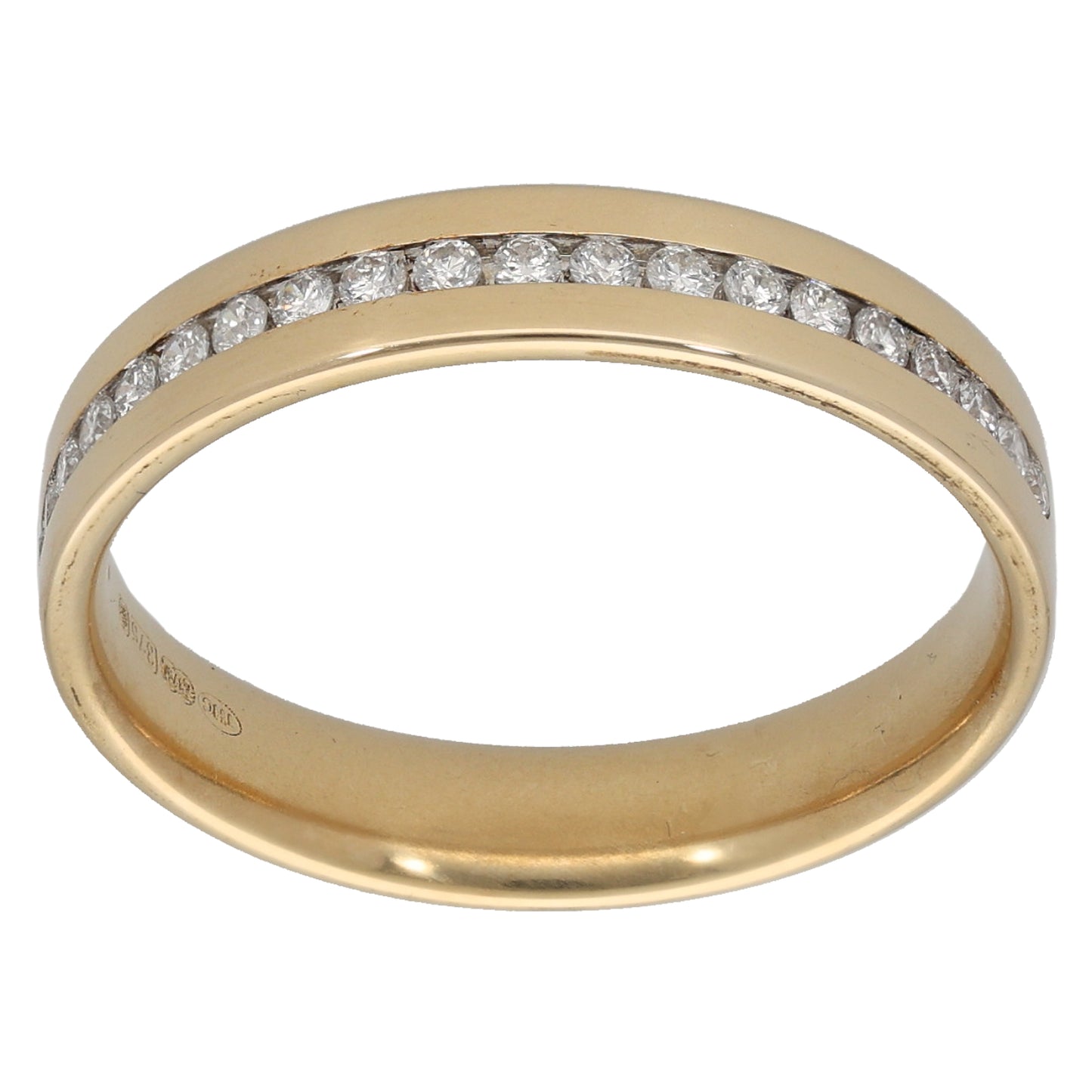 9ct Gold 0.20ct Diamond Half Eternity Ring Size R