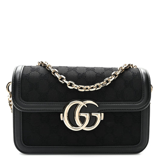 Gucci Go Small GG Coated Canvas Bag - Black