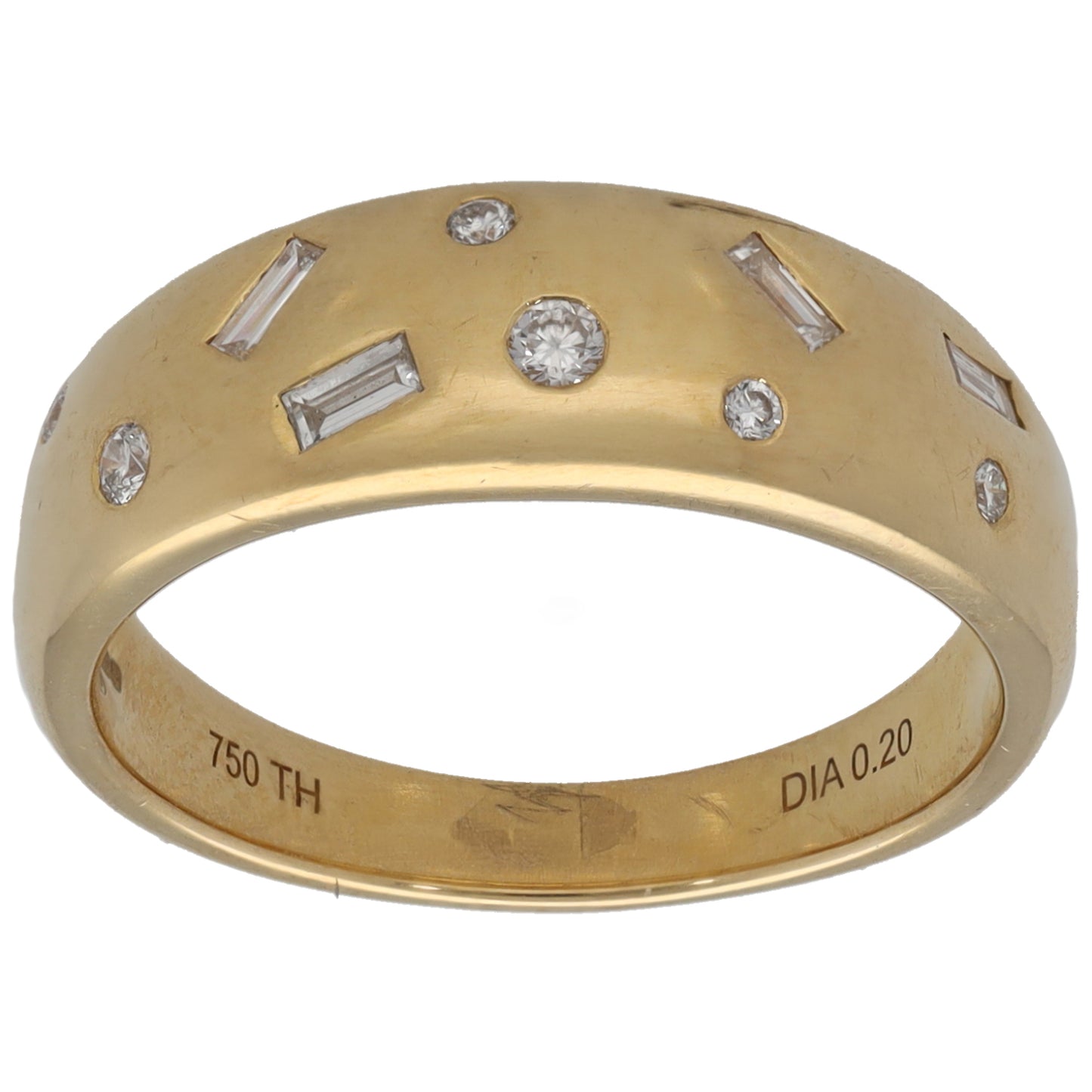 18ct Gold 0.20ct Diamond Dress/Cocktail Ring Size N