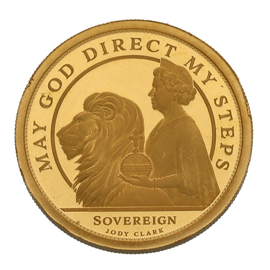 22ct Gold May God Direct My Steps Full Sovereign Coin 2021
