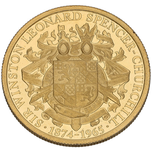 9ct Gold Sir Winston Leonard Spencer Churchill Two Crowns Coin 2020