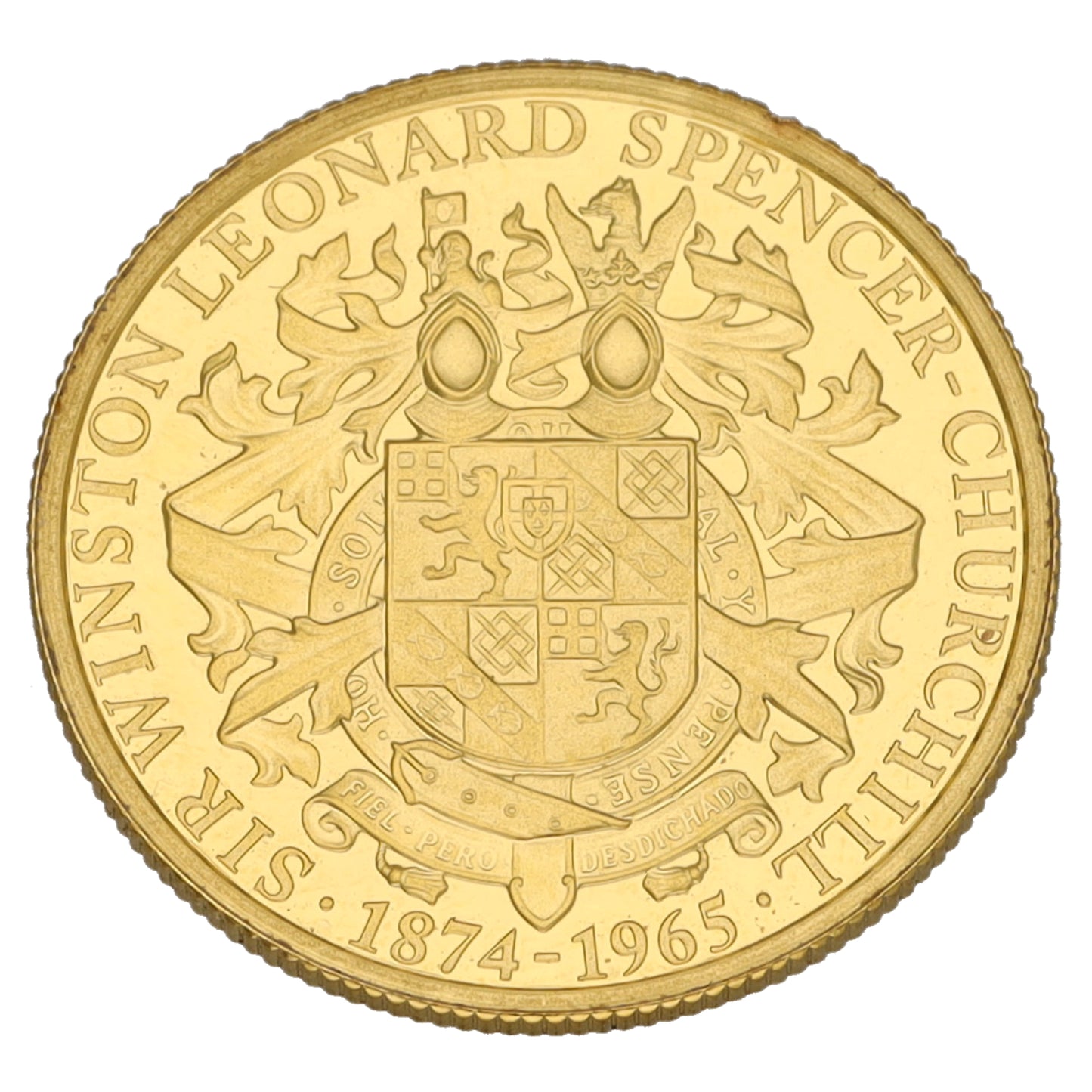 22ct Gold Sir Winston Leonard Spencer Churchill 1/10 OZ Coin 2015