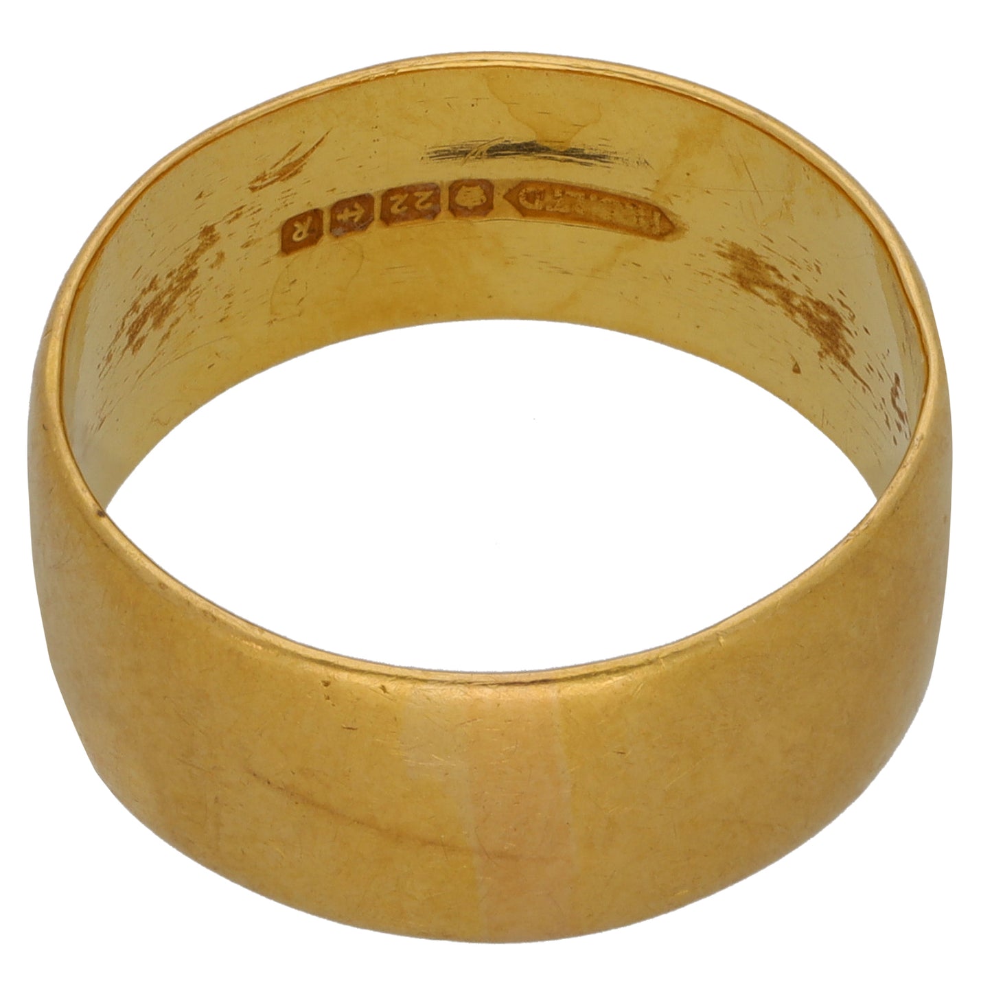 22ct Gold Plain Wedding Ring Size S