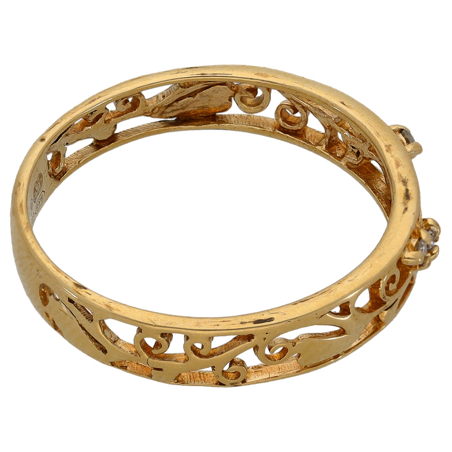 9ct Gold 0.02ct Diamond Alternative Ring Size O