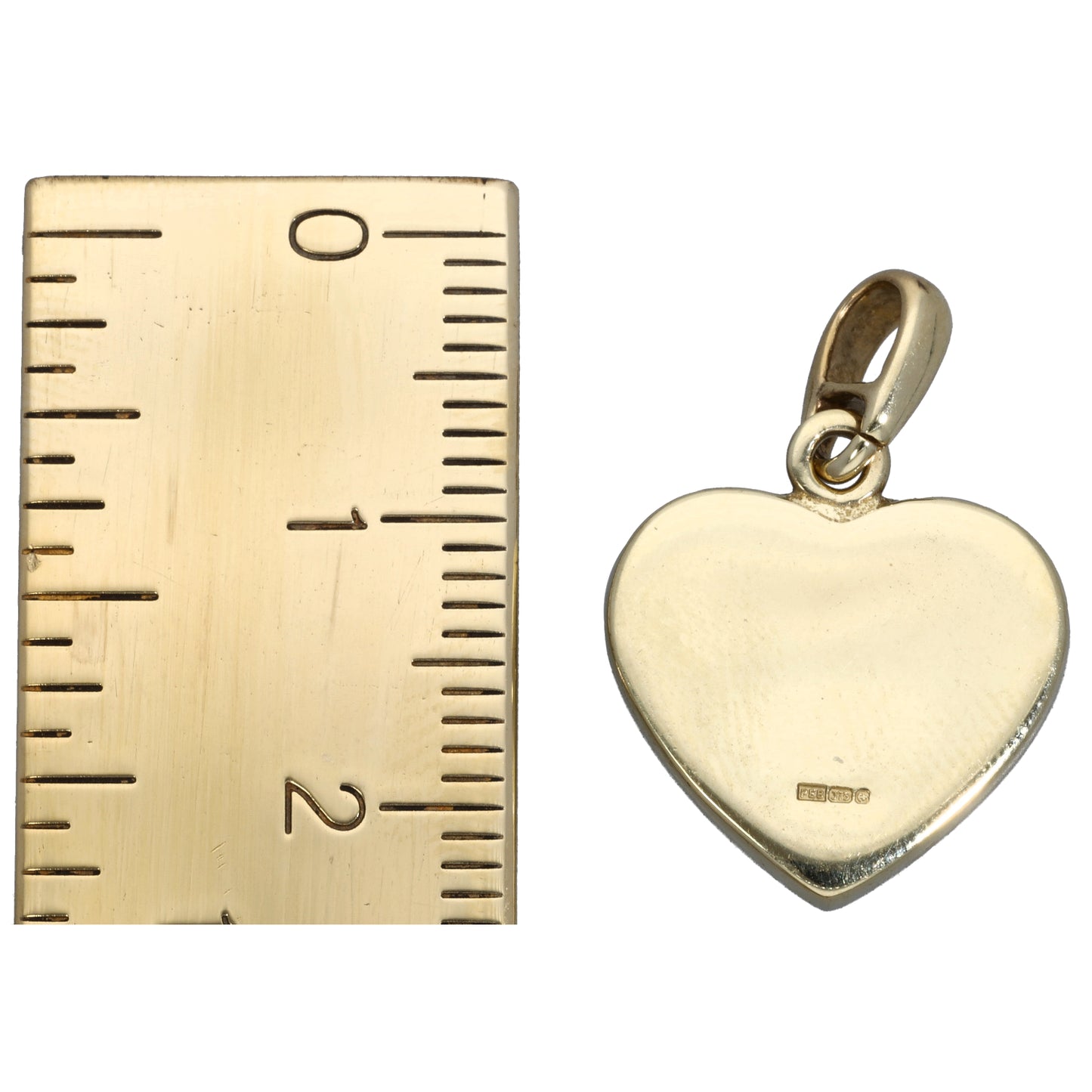 9ct Gold Imitation Gem Heart Pendant