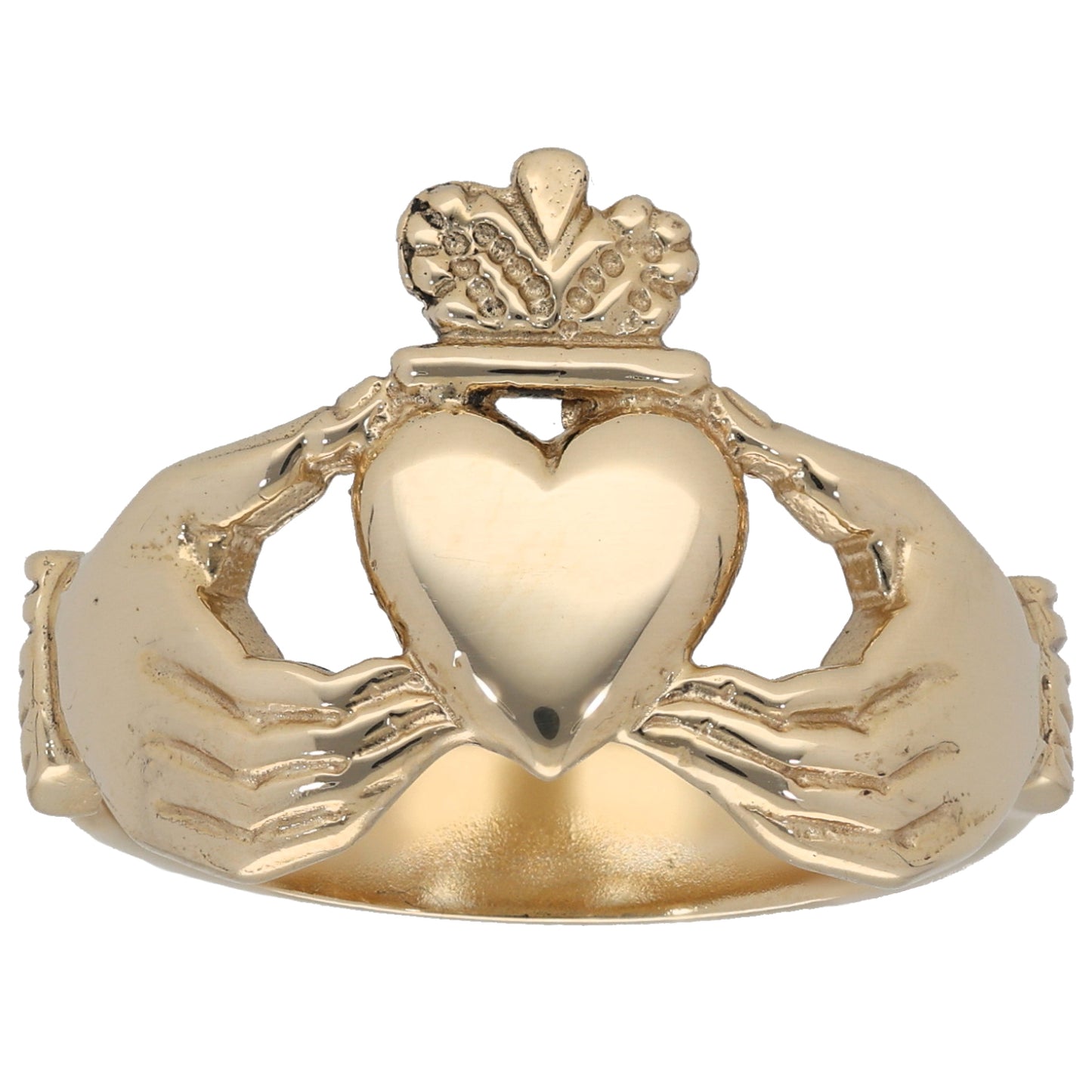 9ct Gold Claddagh Ring Size X