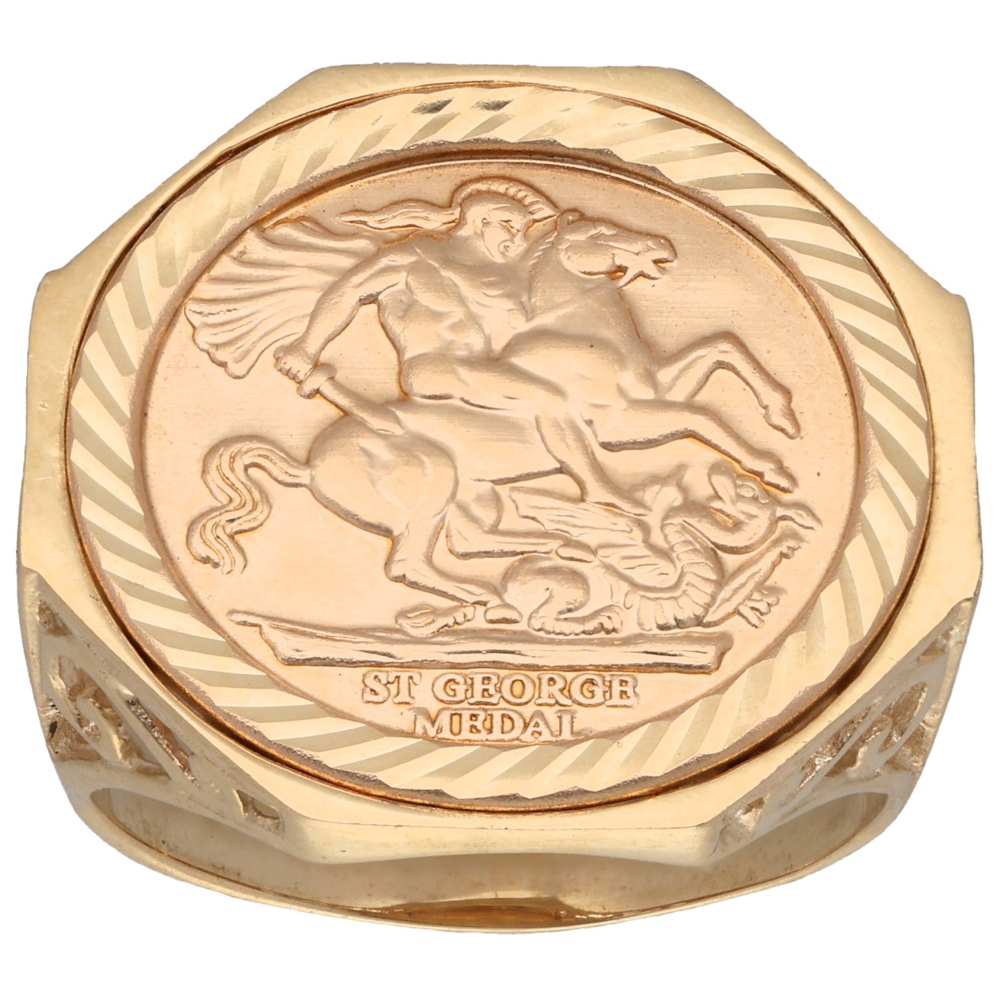 New 9ct Gold St George Ring