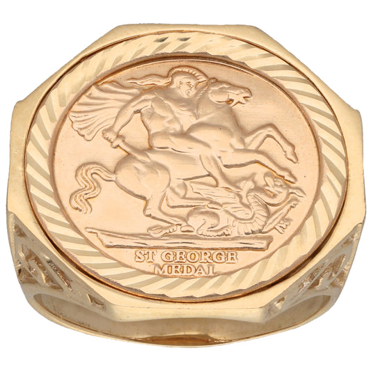 New 9ct Gold St George Ring