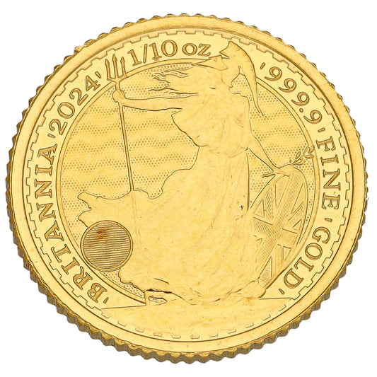 24ct Gold King Charles III 1/10 OZ Britannia Coin 2024