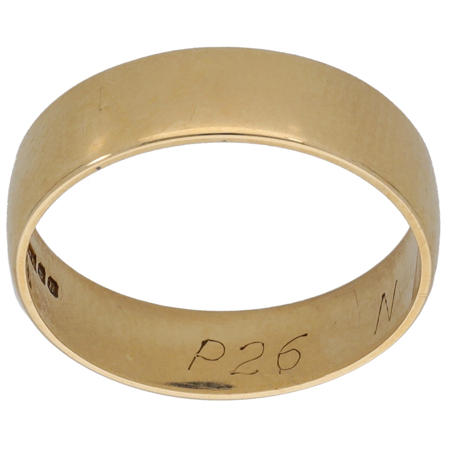 9ct Gold Plain Wedding Ring Size N